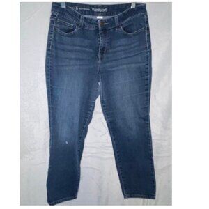Westport Signature Fit Boyfriend Jeans Women 31x25 Size 8 Blue Denim